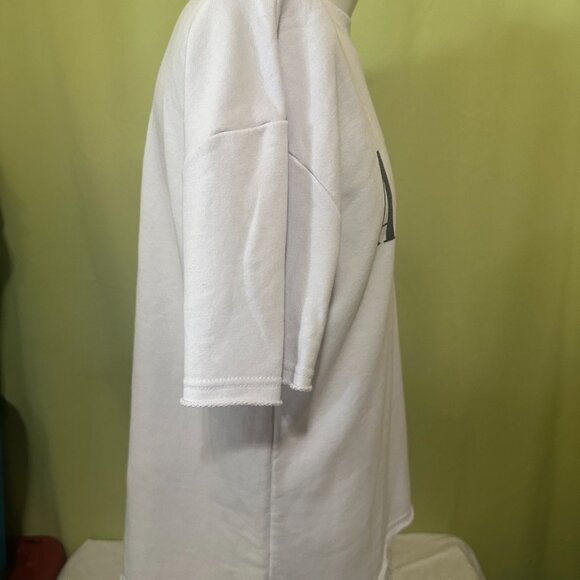 AMIRI Men's White Sweat Shirt Distressed Size Small Crewneck - Picture 5 of 6